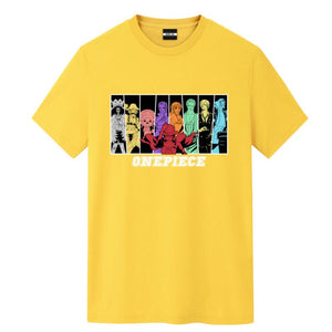 One Piece Colourful Characters Pattern T-Shirt
