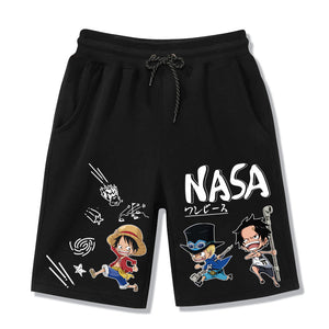 One Piece x NASA Cute Graphic Shorts