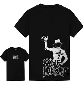One Piece Luffy and Ace Back Graphic T-Shirt