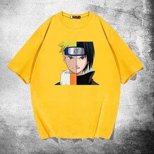 Naruto and Sasuke Pattern T-Shirt