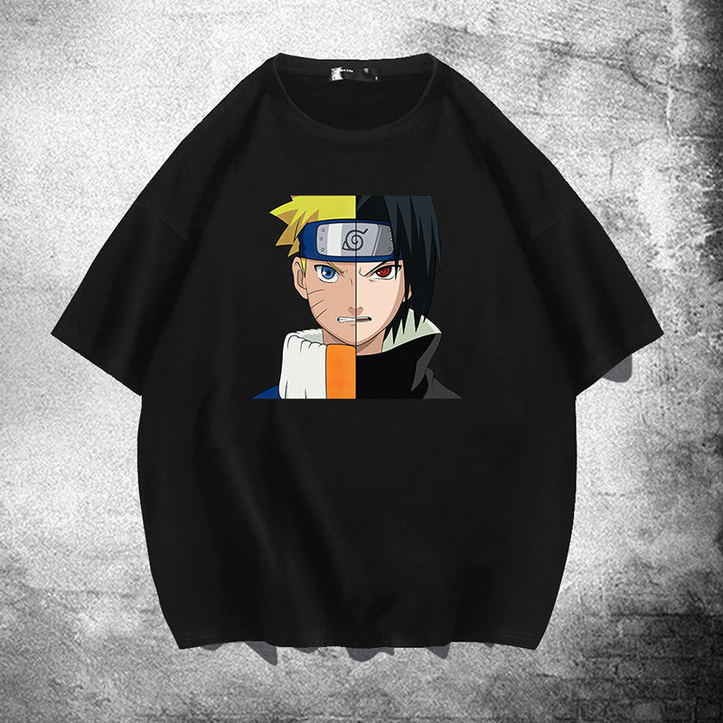 Naruto and Sasuke Pattern T-Shirt
