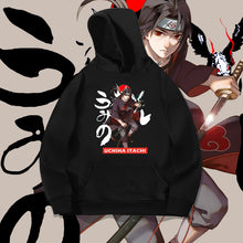 Load image into Gallery viewer, Itachi Uchiha Holding Sword Graphic Hoodie
