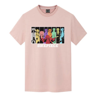 One Piece Colourful Characters Pattern T-Shirt