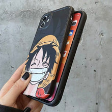 Load image into Gallery viewer, One Piece Luffy and Zoro Black Phone Case

