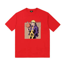 Load image into Gallery viewer, Kuso Naruto in Lakers with Basketball Graphic T-Shirt
