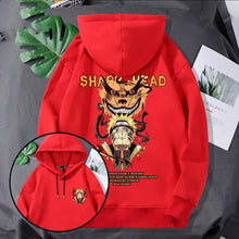 Load image into Gallery viewer, Uzumaki Naruto with Sharp Head Back Graphic Hoodie
