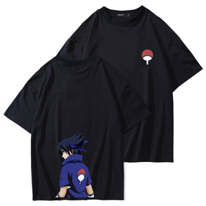 Naruto Sasuke Uchiha Back Graphic T-Shirt