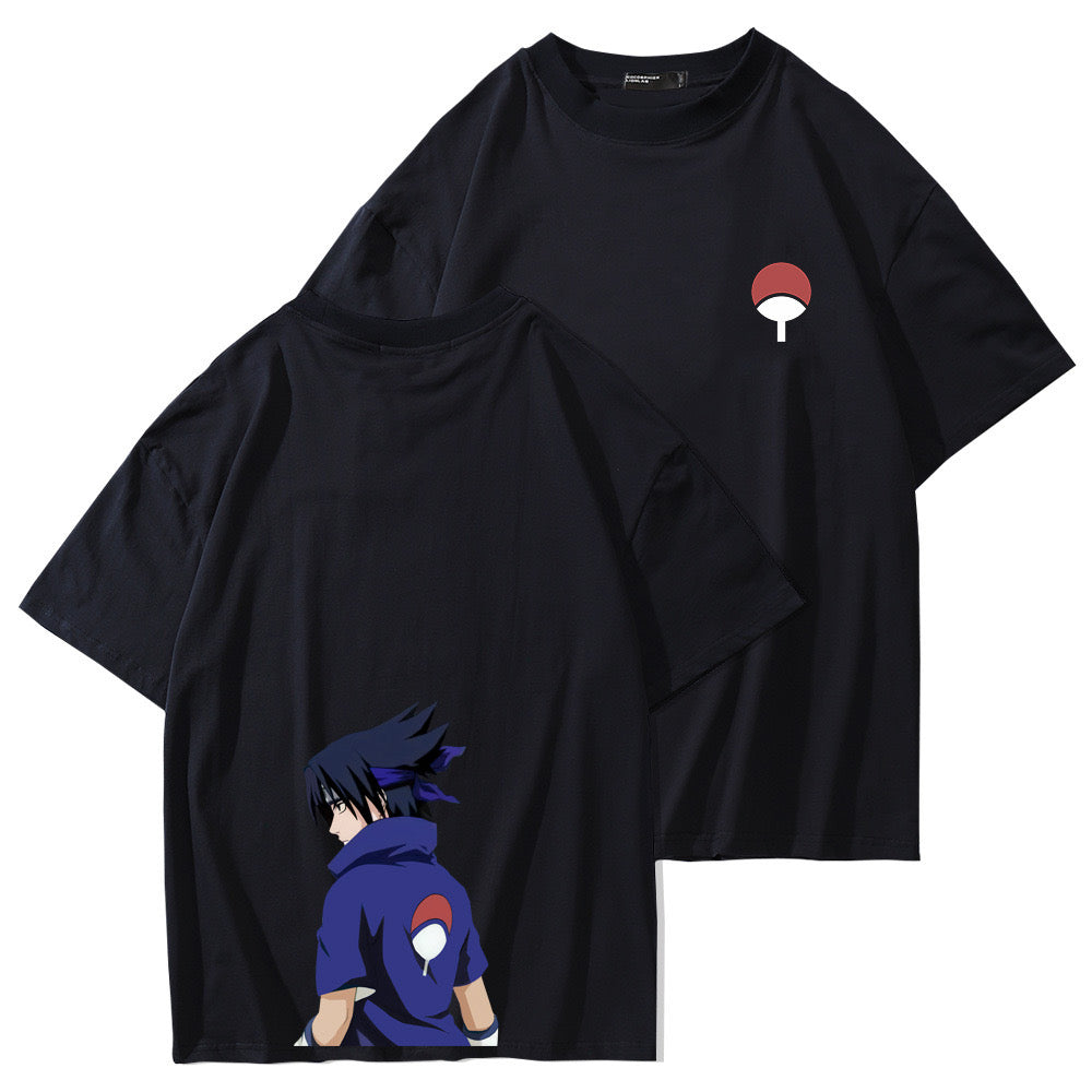 Naruto Sasuke Uchiha Back Graphic T-Shirt