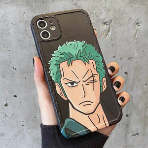 One Piece Luffy and Zoro Black Phone Case