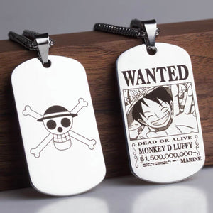 One Piece Characters Double-sided Necklaces