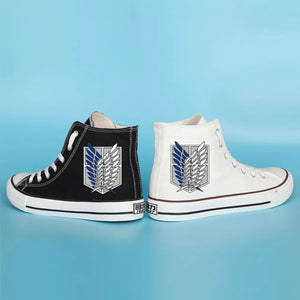Attack on Titan x Warrior Pattern Canvas Shoes