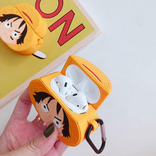 Load image into Gallery viewer, One Piece Luffy with Hat 3D AirPods Case
