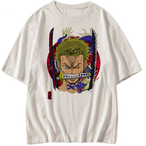 One Piece Zoro with Three Knives Graphic T-Shirt