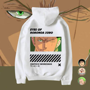 One Piece Luffy and Zoro Back Graphic Hoodie