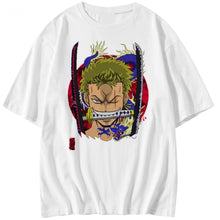 Load image into Gallery viewer, One Piece Zoro with Three Knives Graphic T-Shirt

