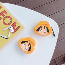 Load image into Gallery viewer, One Piece Luffy with Hat 3D AirPods Case
